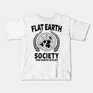 FLAT EARTH SHIRT, FLAT EARTH SOCIETY T-SHIRT, FLAT EARTHER Kids T-Shirt